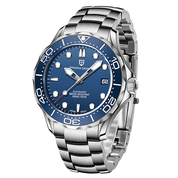  שעון יד אוטומטי דגם 007 למראה גברי ספורטיבי